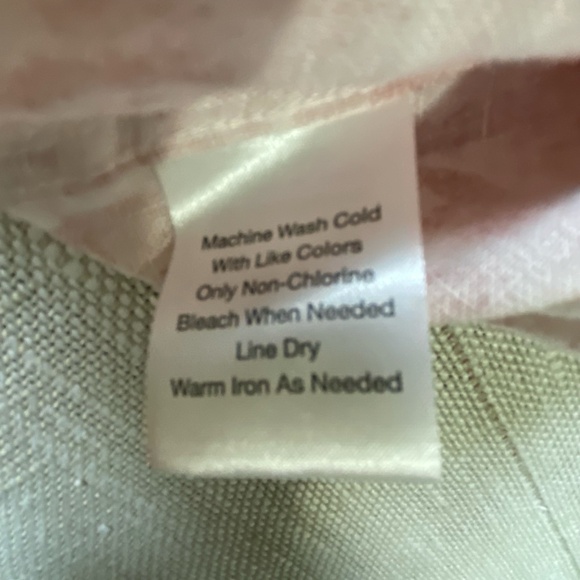 Joseph Abboud Mens Linen Coral Floral Summer Vacation Casual Shirt-Sz-L - Picture 12 of 14
